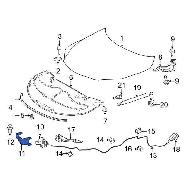 Hood Latch Support Bracket