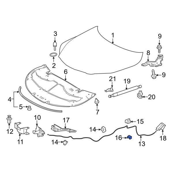 Hood Release Cable Clip