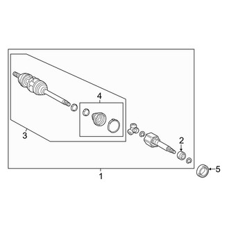 Lexus OE - Front Suspension - Drive Axles (Passenger Side), (FWD)