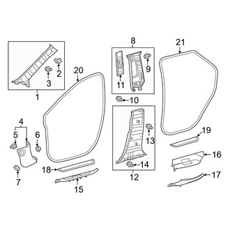Lexus OE - Pillars, Rocker & Floor - Interior Trim
