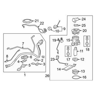 Lexus OE - Fuel System Components (Fuel Pump & Filler Pipe)