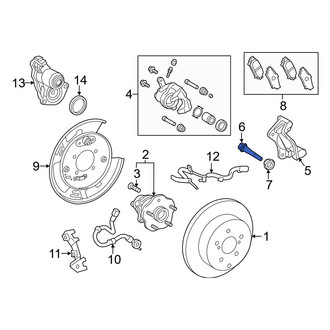 Lexus OE - Front Upper Disc Brake Caliper Pin