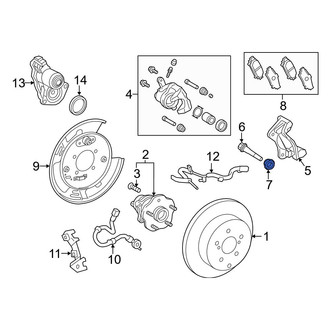 Lexus OE - Rear Disc Brake Caliper Pin Boot