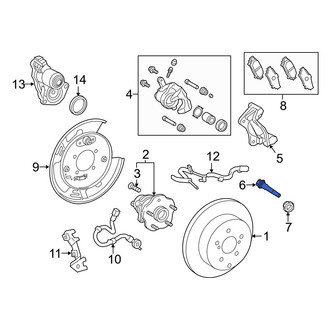 Lexus OE - Front Upper Disc Brake Caliper Pin