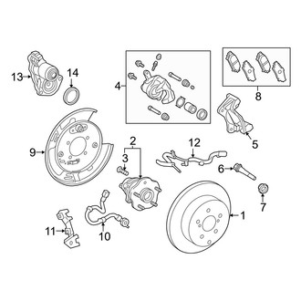 Lexus OE - Rear Suspension - Brake Components (AWD)