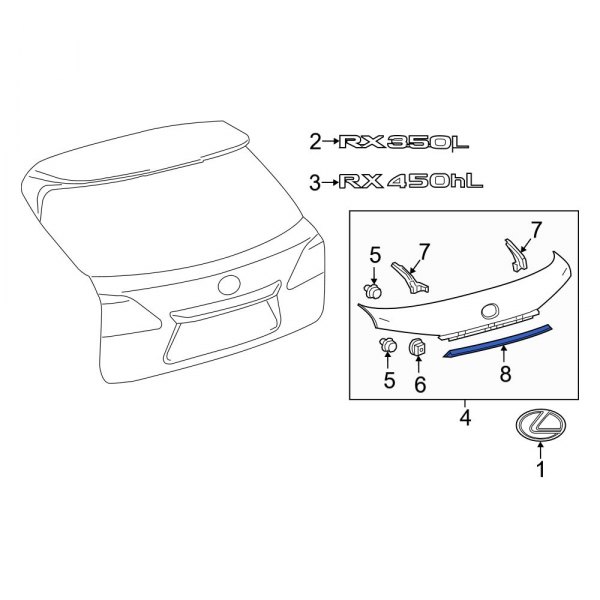 Liftgate Finish Panel Trim Plate