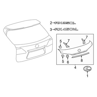 Lexus OE - Lift Gate - Exterior Trim