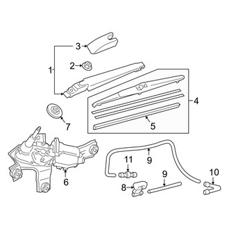 Lexus OE - Lift Gate - Wiper & Washer Components
