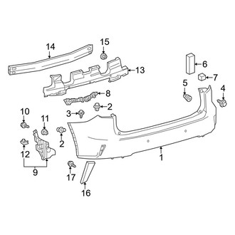 Lexus OE - Rear Bumper - Bumper & Components (Upper Components)