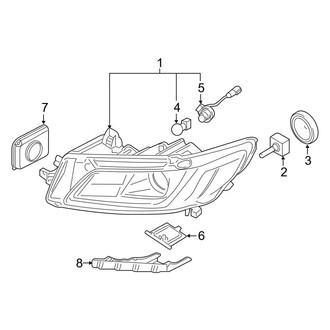 Lincoln OE - Front Lamps - Headlamp Components (HID Lamps)