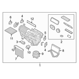 Lincoln OE - Air Conditioner & Heater - Evaporator & Heater Components
