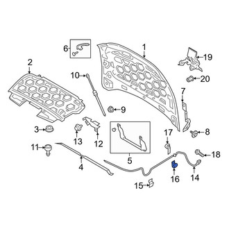 Lincoln OE - Hood Release Cable Clip