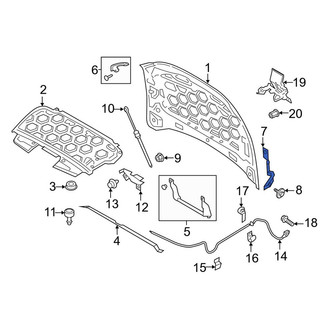 Lincoln OE - Front Left Hood Hinge