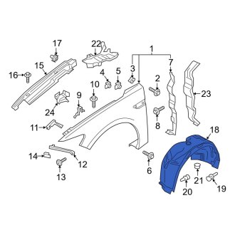 Lincoln Continental Inner Fenders | Wells, Liners, Shields — CARiD.com