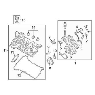 Lincoln OE - Engine / Transaxle - Valve & Timing Covers (2.7L)