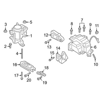 Lincoln OE - Engine / Transaxle - Engine & Transmission Mounting (2.7L)