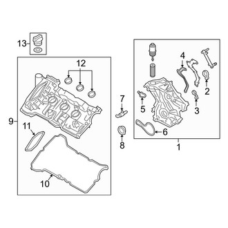 Lincoln OE - Engine / Transaxle - Valve & Timing Covers (3.0L)
