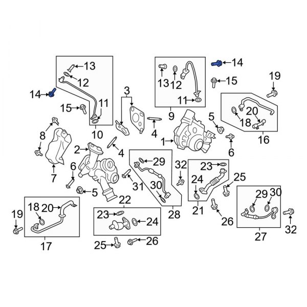 Turbocharger Oil Line Bolt