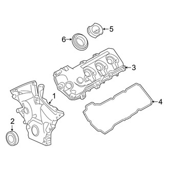 Lincoln OE - Engine / Transaxle - Valve & Timing Covers (3.7L)