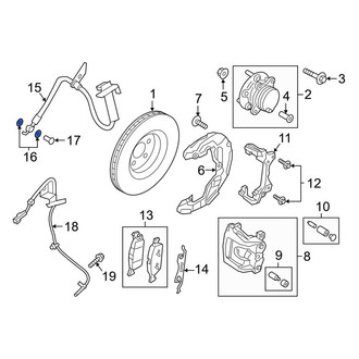 Lincoln OE - Brake Hydraulic Hose Caliper Bolt Washer