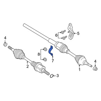 Lincoln OE - CV Axle Shaft Carrier Bearing Clamp