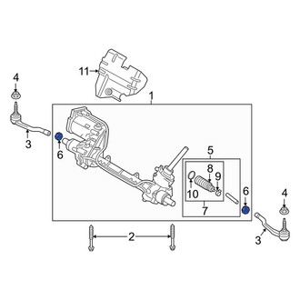Lincoln OE - Inner Steering Tie Rod Nut