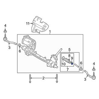 Lincoln OE - Outer Rack and Pinion Bellows Clamp