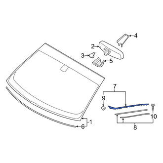 Lincoln OE - Front Left Windshield Molding