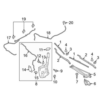 Lincoln OE - Windshield - Wiper & Washer Components