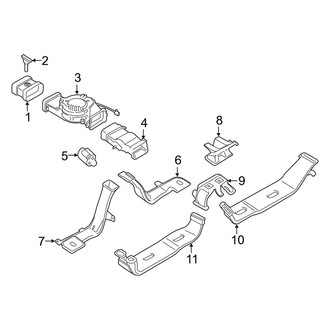 Lincoln OE - Instrument Panel - Ducts (Rear, With Tri Zone A/C)