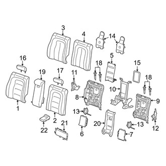Lincoln OE - Seats & Tracks - Rear Seat Components (40/20/40 Seat, Seat Back)