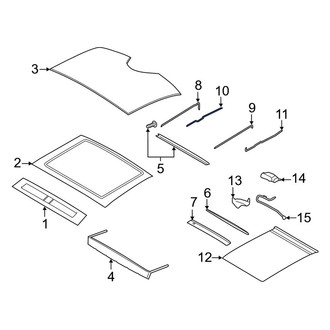 Lincoln OE - Rear Right Sunroof Seal