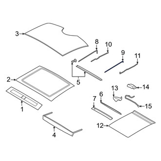 Lincoln OE - Front Left Sunroof Seal