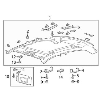 Lincoln OE - Roof - Interior Trim (With Sunroof)