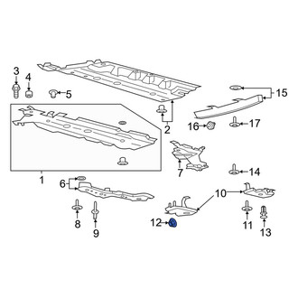 Lincoln OE - Bumper Cover Support Rail Clip