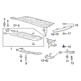 Lincoln OE - Floor Pan Heat Shield Nut