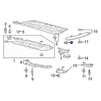 Lincoln OE - Floor Pan Splash Shield Clip