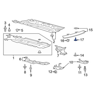 Lincoln OE - Bumper Cover Support Rail Screw