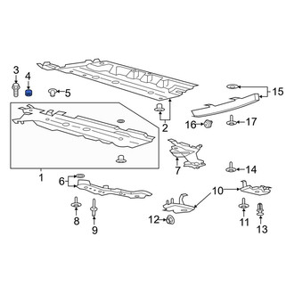 Lincoln OE - Front Floor Pan Splash Shield Nut