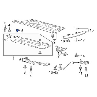 Lincoln OE - Bumper Cover Support Rail Clip