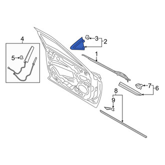 Lincoln OE - Front Left Upper Door Molding