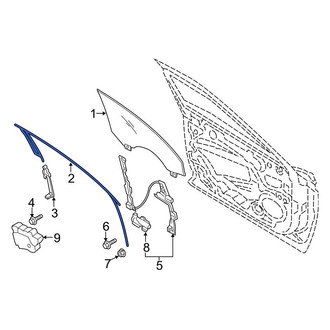 Lincoln OE - Front Left Window Channel