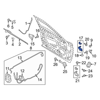 Lincoln OE - Front Left Lower Door Hinge