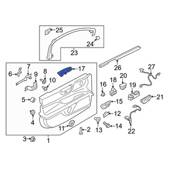 Lincoln OE - Front Left Door Switch Trim Panel