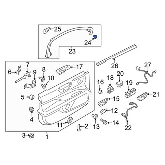 Lincoln OE - Door Window Molding Clip