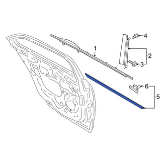 Lincoln OE - Rear Left Door Molding