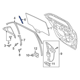 Lincoln OE - Rear Right Door Window Molding