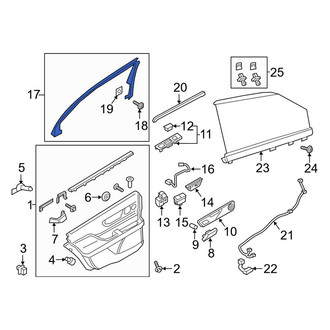 Lincoln OE - Rear Right Door Window Molding