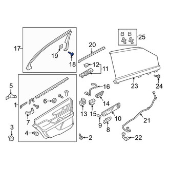 Lincoln OE - Door Window Molding Clip
