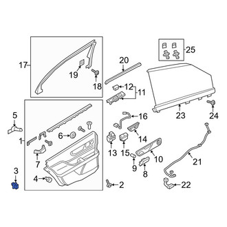 Lincoln OE - Door Interior Trim Panel Nut